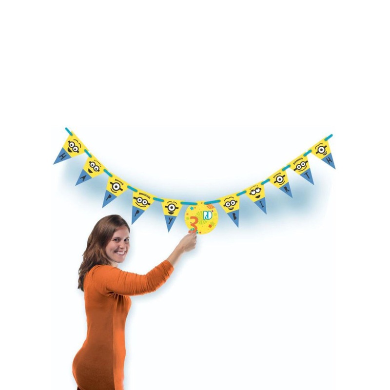 Add an Age Despicable Me Minion Birthday Party Banner
