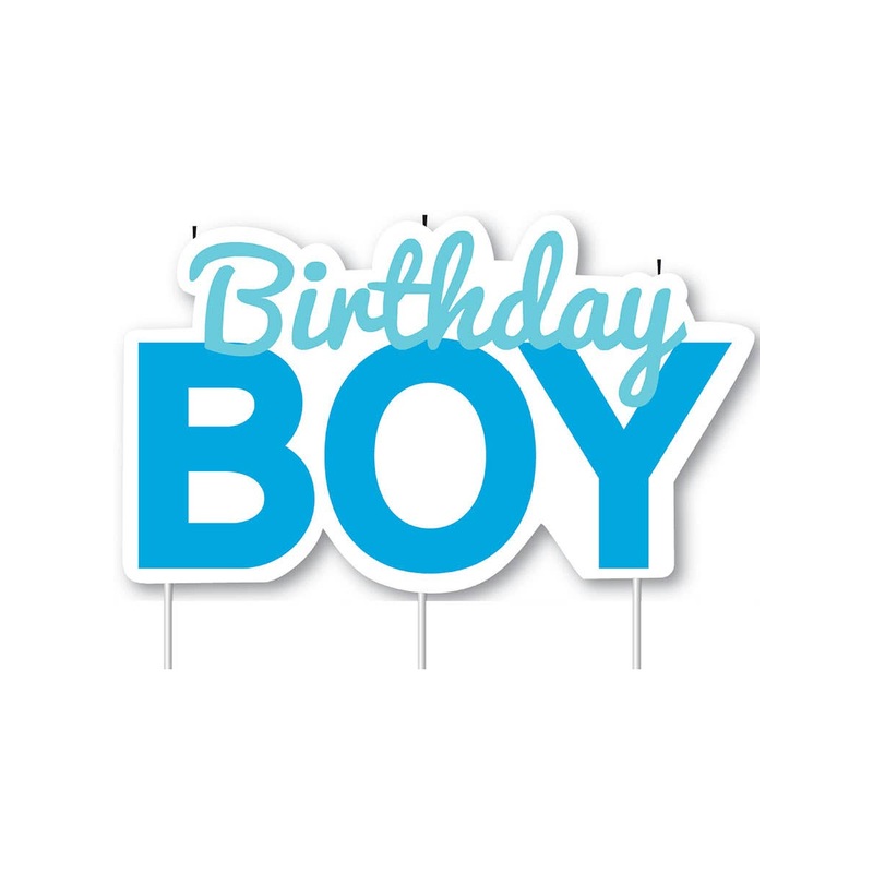 Birthday Boy Large Blue Birthday Candle
