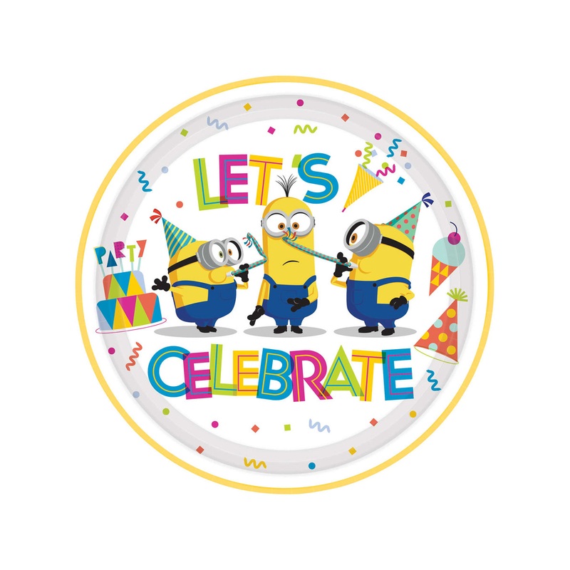 Despicable Me 8 Pack of 17cm Minion Paper Plates