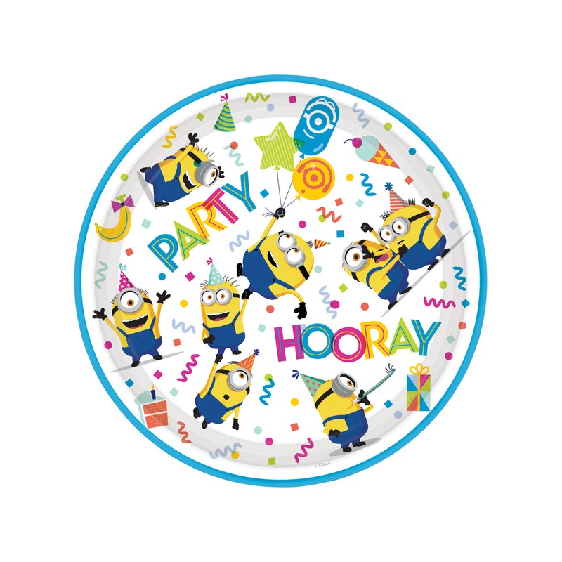 Despicable Me Minion 23cm Round Paper Plates 8 Pack