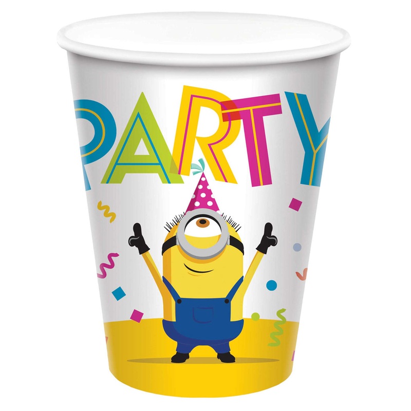 Despicable Me Minion 266ml Pack of 8 Paper Cups