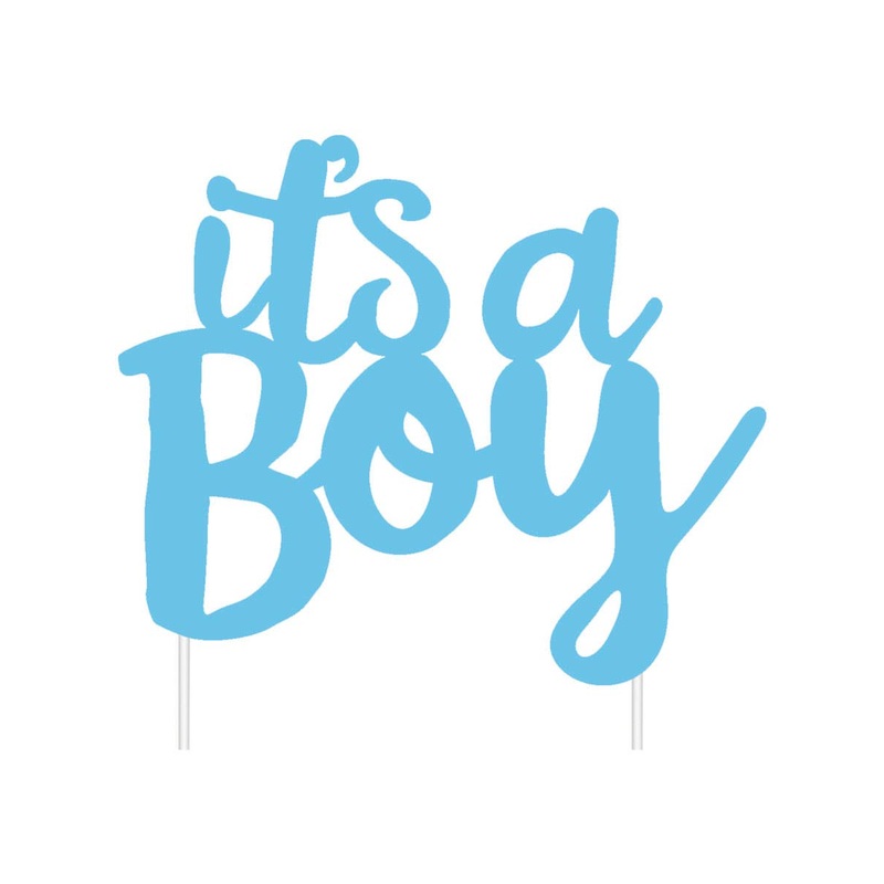 It’s A Boy Blue Baby Shower Cake Topper