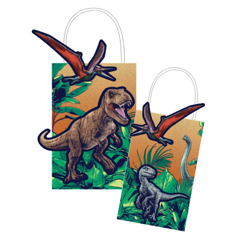 Jurassic Into the Wild 8 Pack of Paper Loot Bags