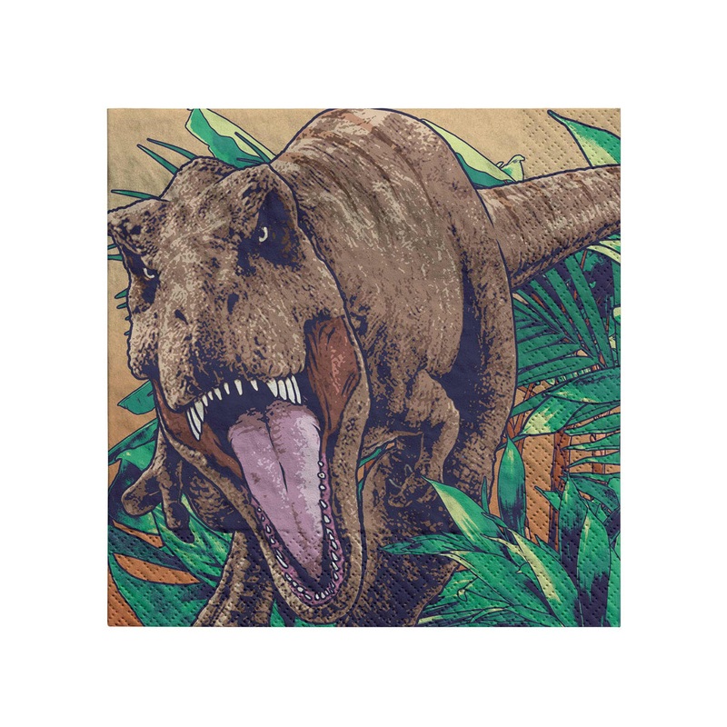 Jurassic Into the Wild Pack of 16 Lunch Napkins