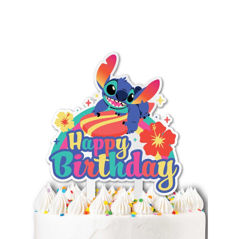 Lilo and Stitch Happy Birthday Cake Topper