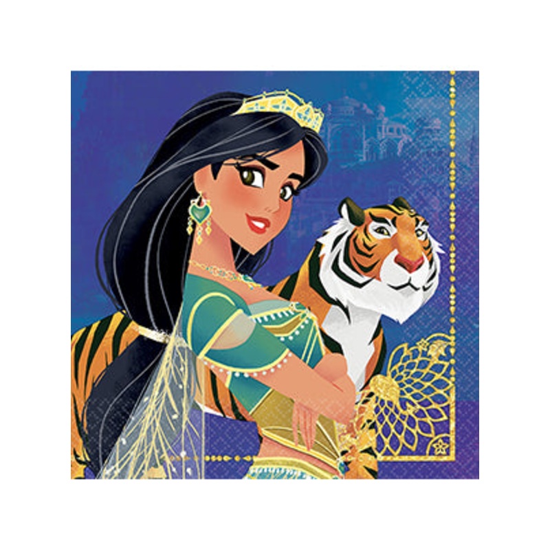 Pack of 16 Princess Jasmine Paper Lunch Napkins