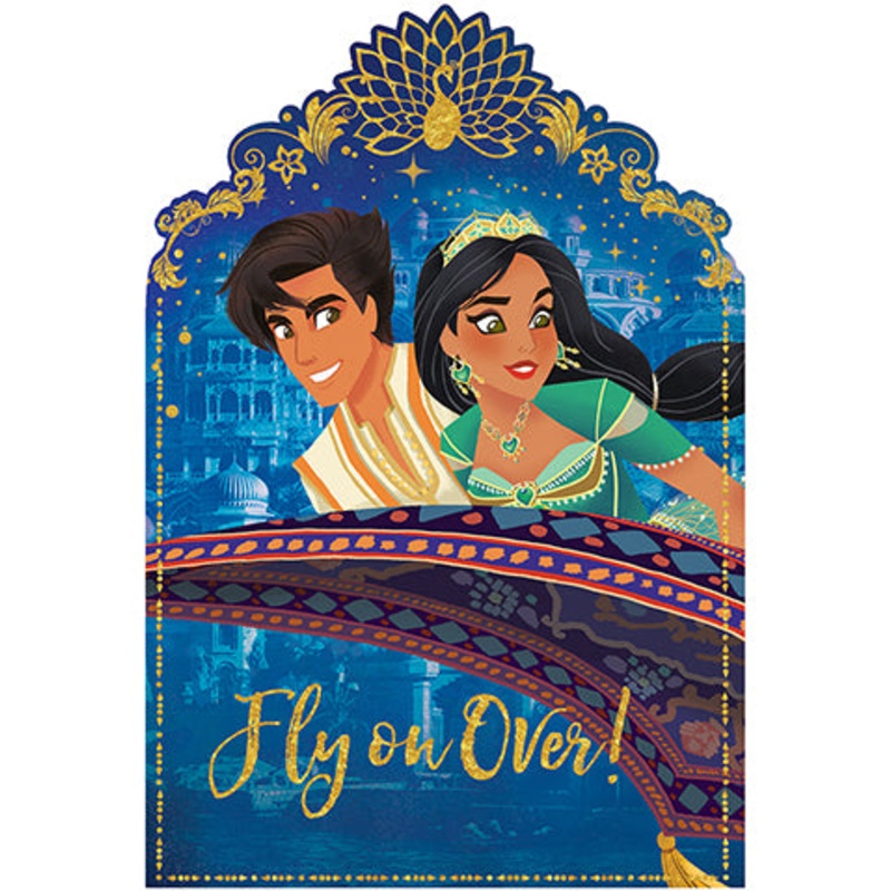 Pack of 8 Aladdin Birthday Party Invitations