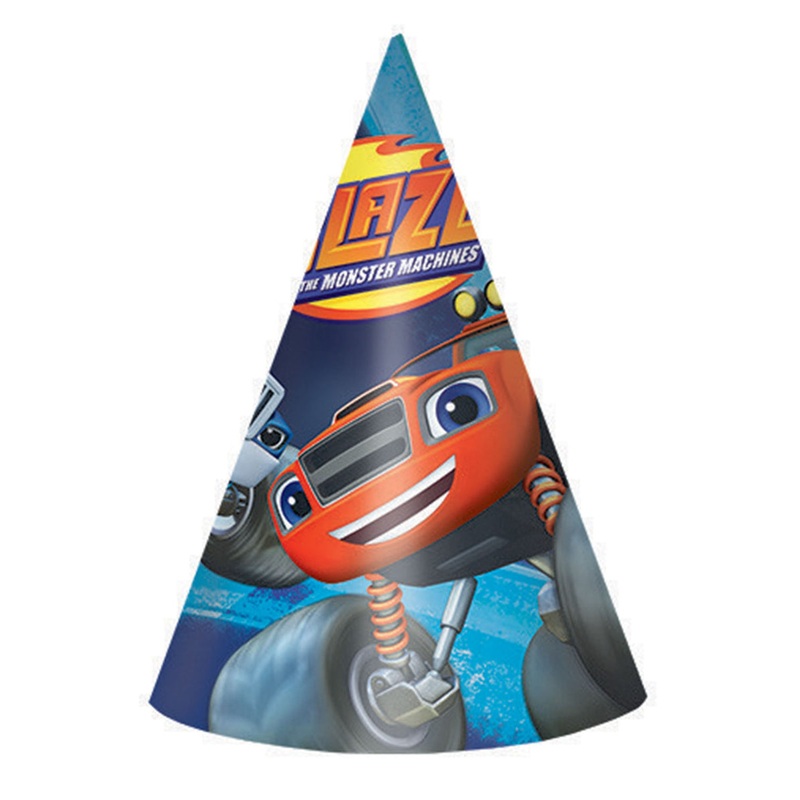 Pack of 8 Blaze Paper Party Hats