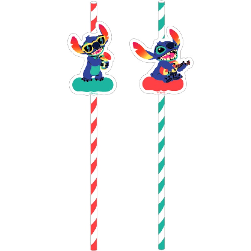 Pack of 8 Lilo and Stitch Paper Party Straws