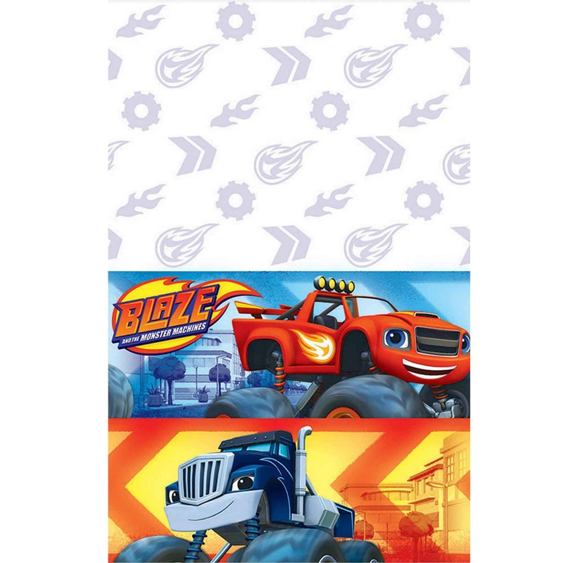 Plastic Blaze Birthday Party Table Cover