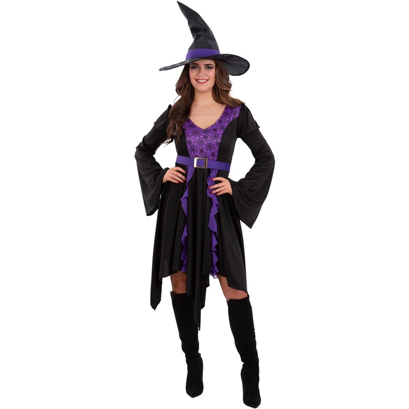Practical Magic Plus Size Womens Black And Purple Witch Halloween Costume Large