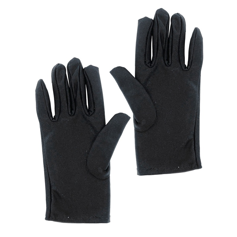 Short Black Costume Gloves