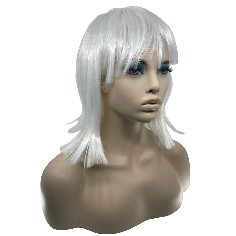 White Bob Womens Costume Wig