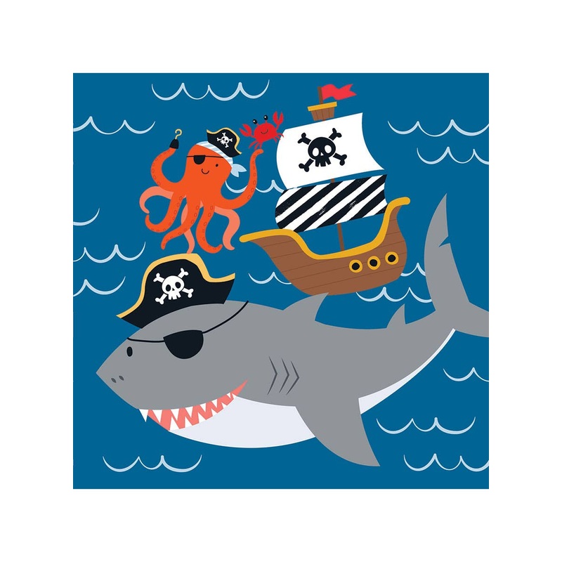 Ahoy Pirate 20 Pack Paper Party Napkins