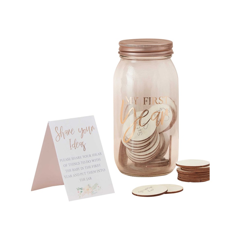 Baby in Bloom 50 Token Baby Shower Memory Jar
