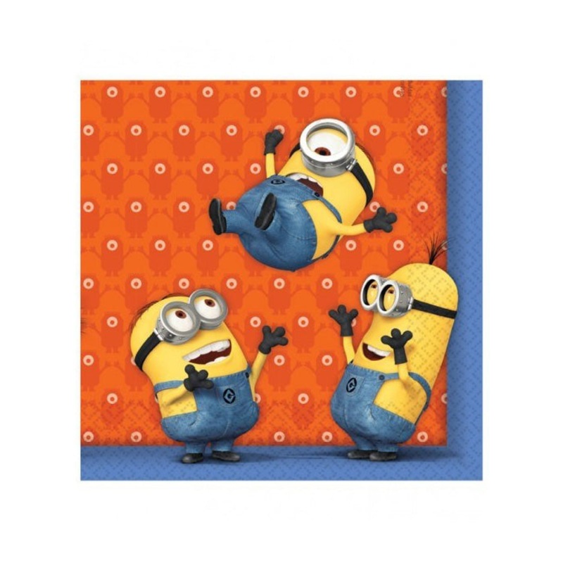 Despicable Me Minions 33cm Square Lunch Napkins 20 Pack