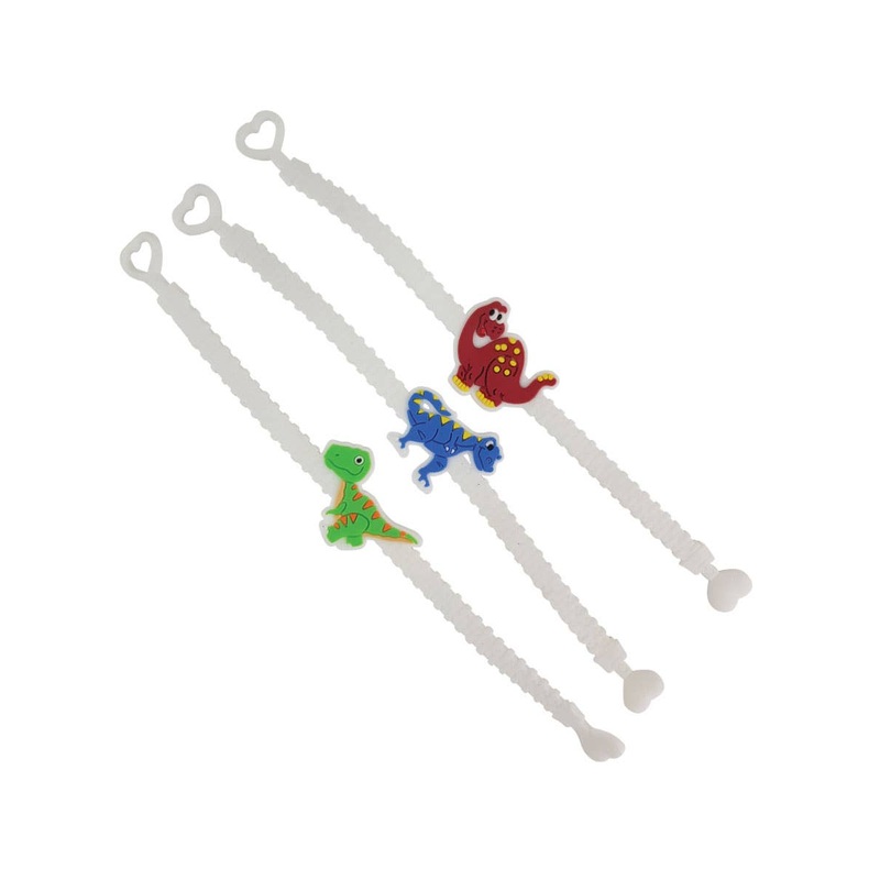 Dinosaur Rubber Bracelets 3 Pack Party Favours