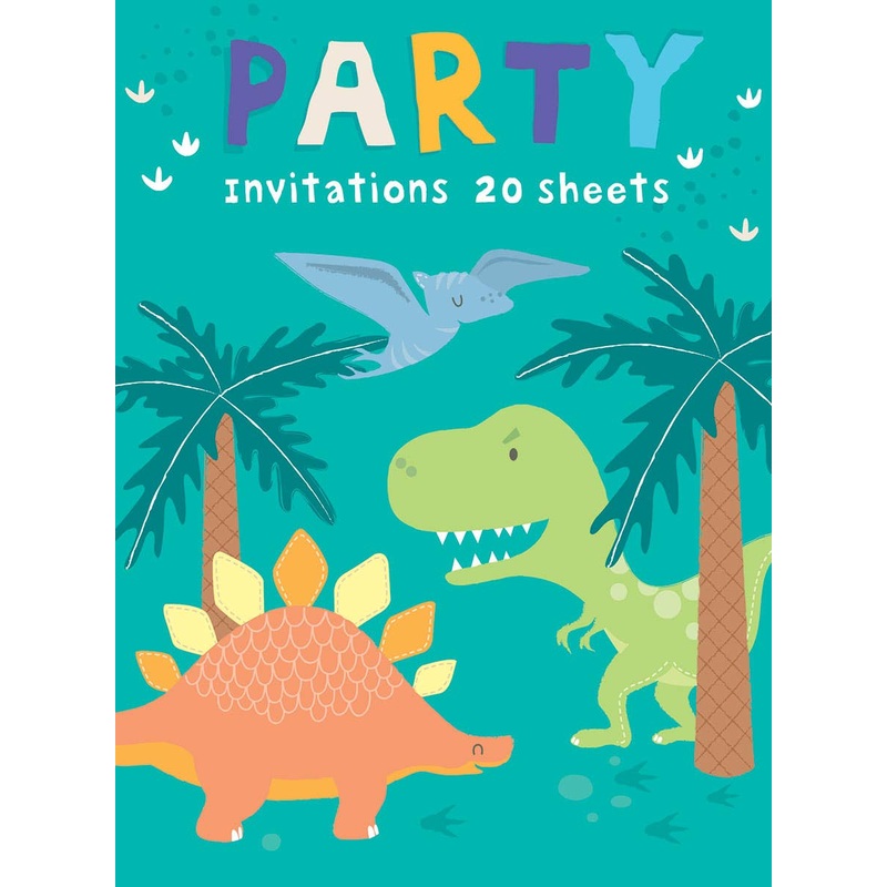 Dinosaurs 20 Pack Paper Party Invites