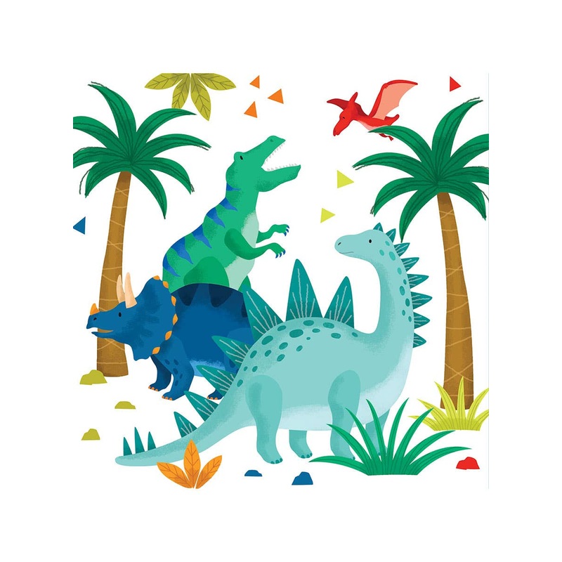 Dinosaurs 20 Pack Paper Party Napkins