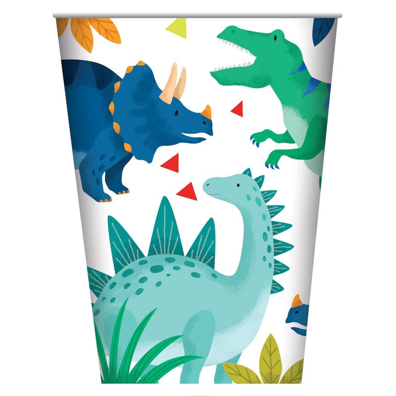 Dinosaurs 8 Pack Paper Party Cups