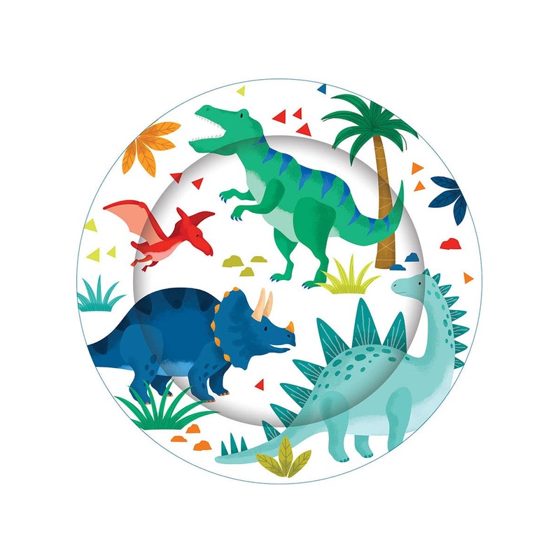 Dinosaurs 8 Pack Paper Party Plates