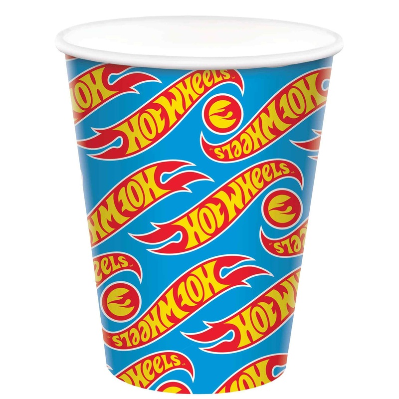 Hot Wheels 8 Pack of 266ml Paper Party Cups