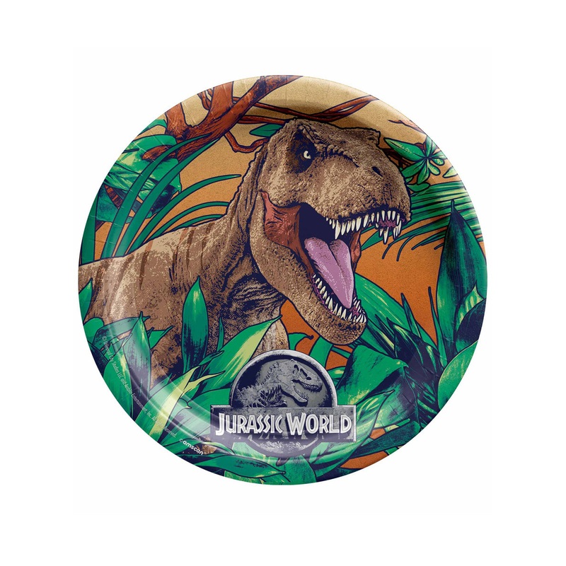 Jurassic Into the Wild 23cm Pack of 8 Round Paper Plates