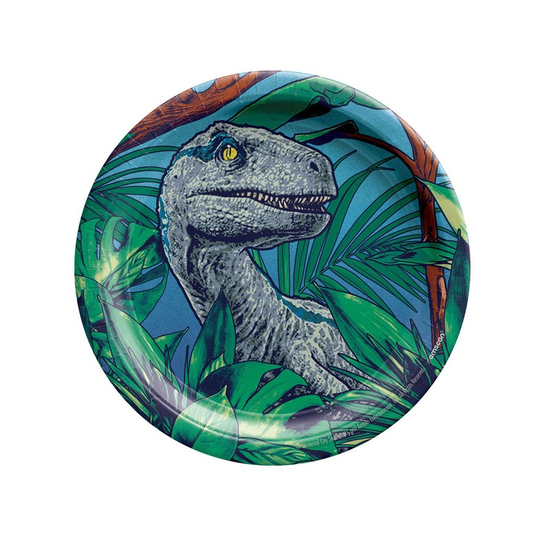 Jurassic Into the Wild Pack of 8 Round 17cm Paper Plates
