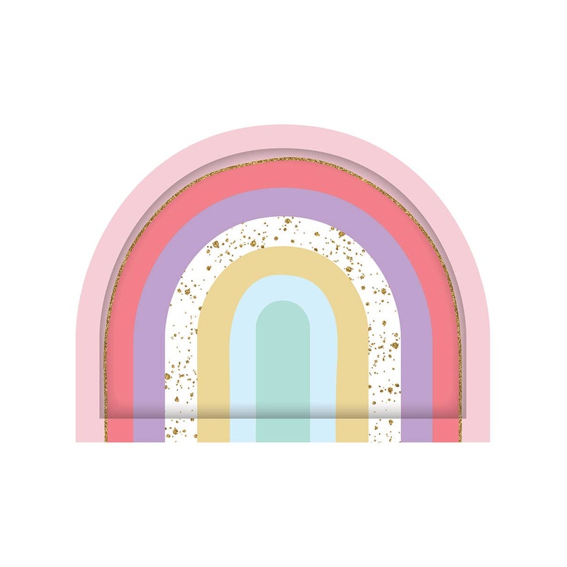 Pastel Rainbow 8 Pack Paper Party Plates