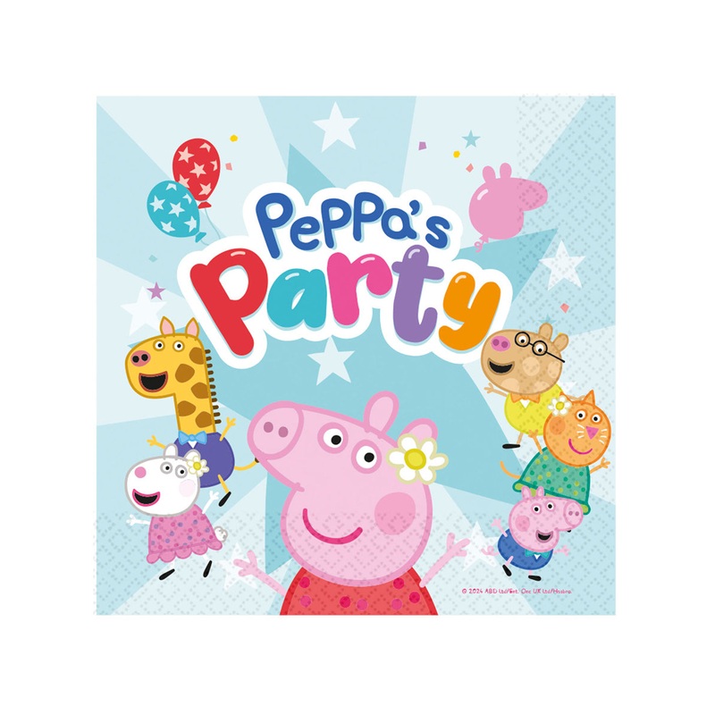 Peppa Pig Pack of 16 Paper Lunch Napkins