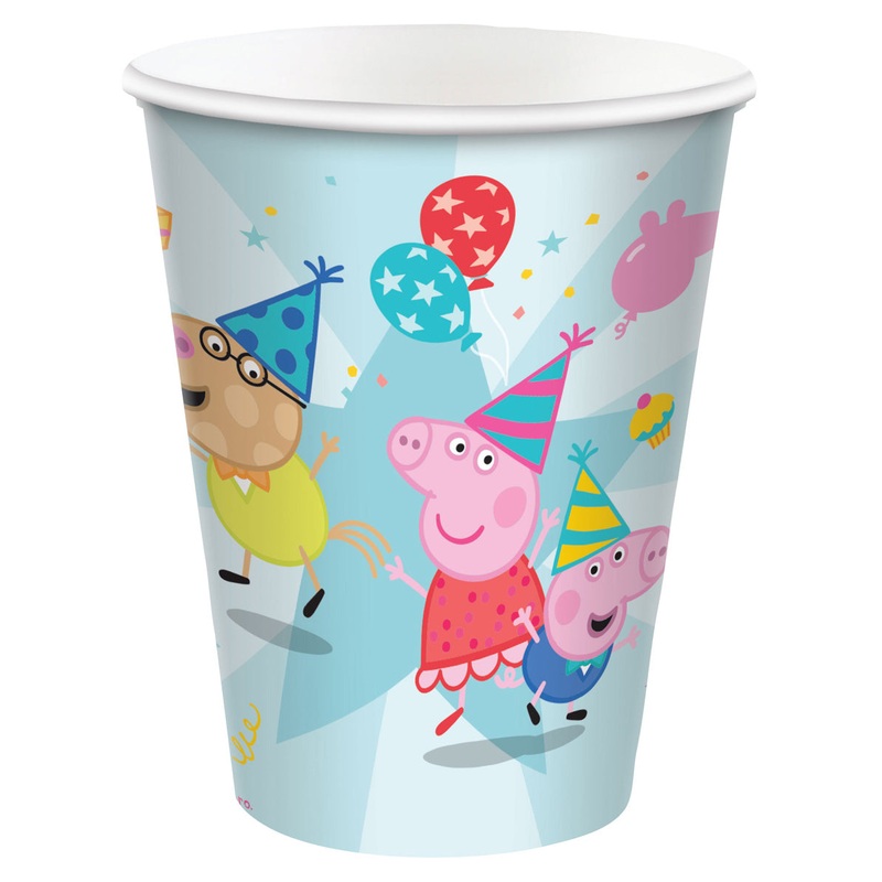 Peppa Pig Pack of 8 Paper 266ml Party Cups