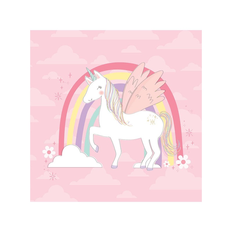 Pink Unicorn 20 Pack Paper Party Napkins