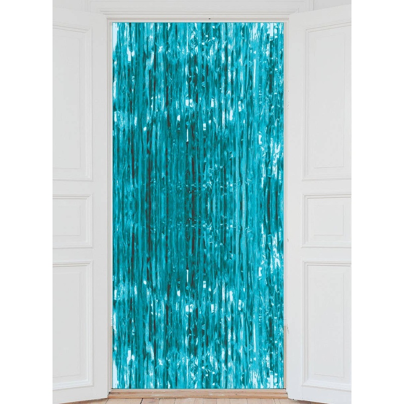 Teal Foil Tassel 2m x 90cm Backdrop Decoration