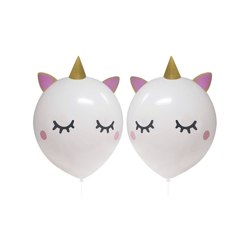 Unicorn Shape 2 Pack Latex Balloons