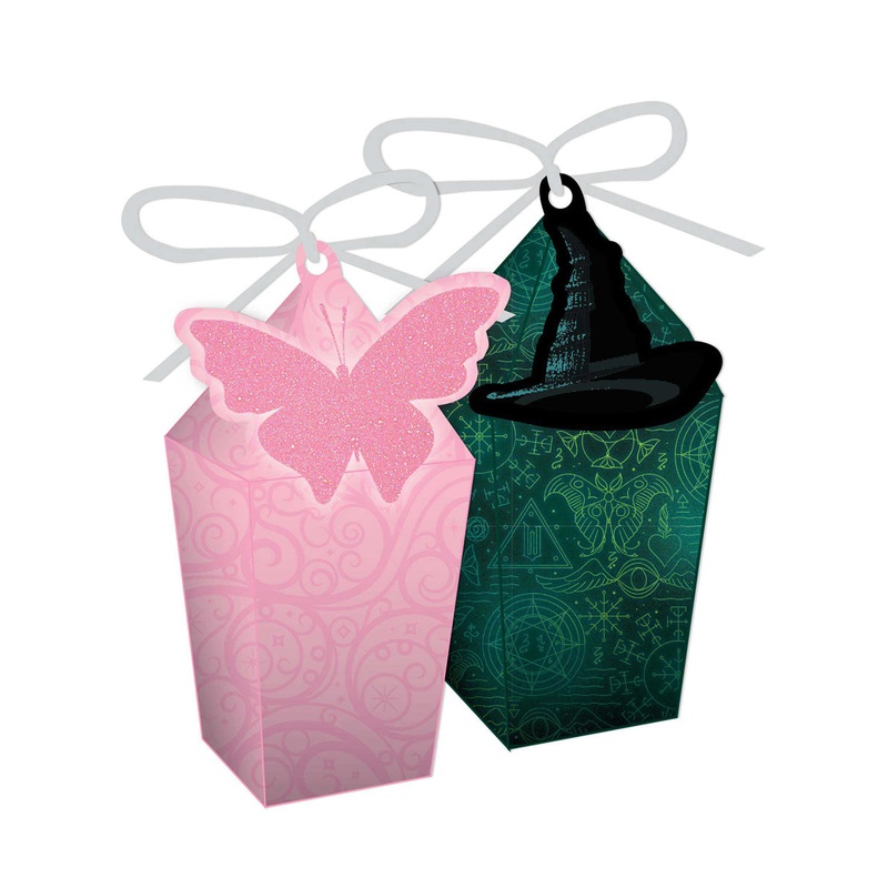 Wicked Assorted Pink and Green Birthday Treat Boxes 8 Pack