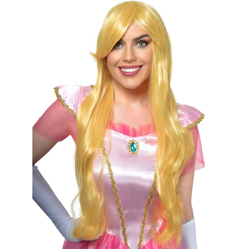 Golden Blonde Peachy Princess Womens Costume Wig