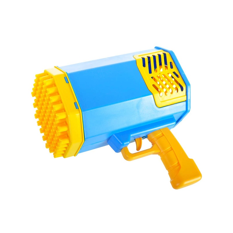 Light Up Blue and Yellow Bubble Gun