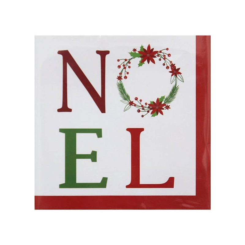 Noel Red and Green 20 Pack Christmas Napkins
