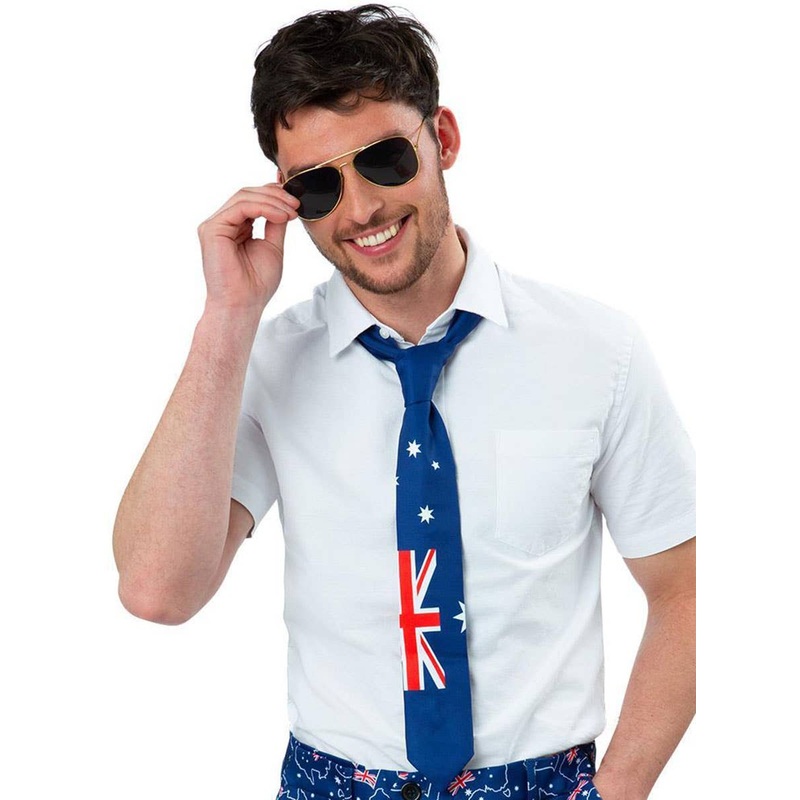 Australian Flag Print Costume Tie
