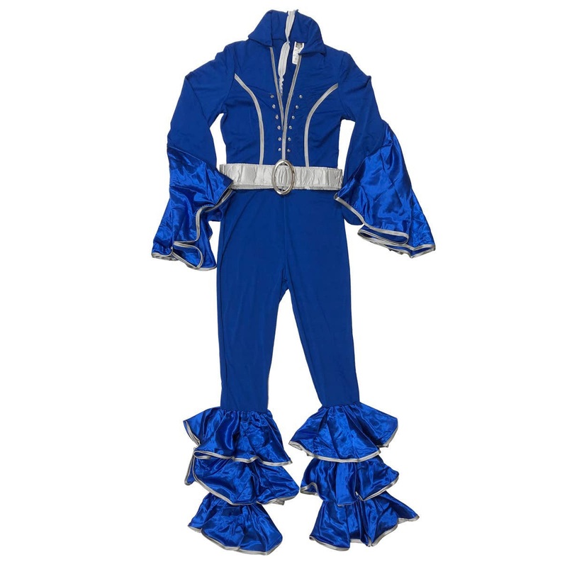 Blue 70s ABBA Jumpsuit Womens Costume – Size Small