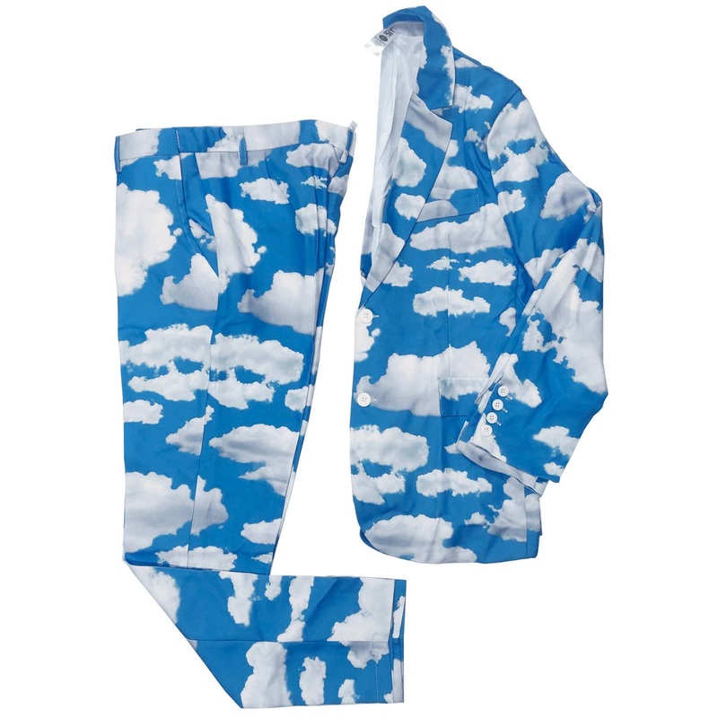 Blue and White Clouds Mens Costume Suit – Size Large