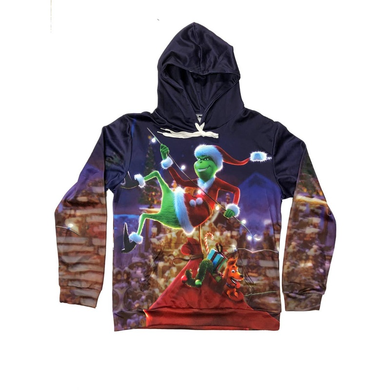 Christmas Grinch Hoodie Adults – Size Medium