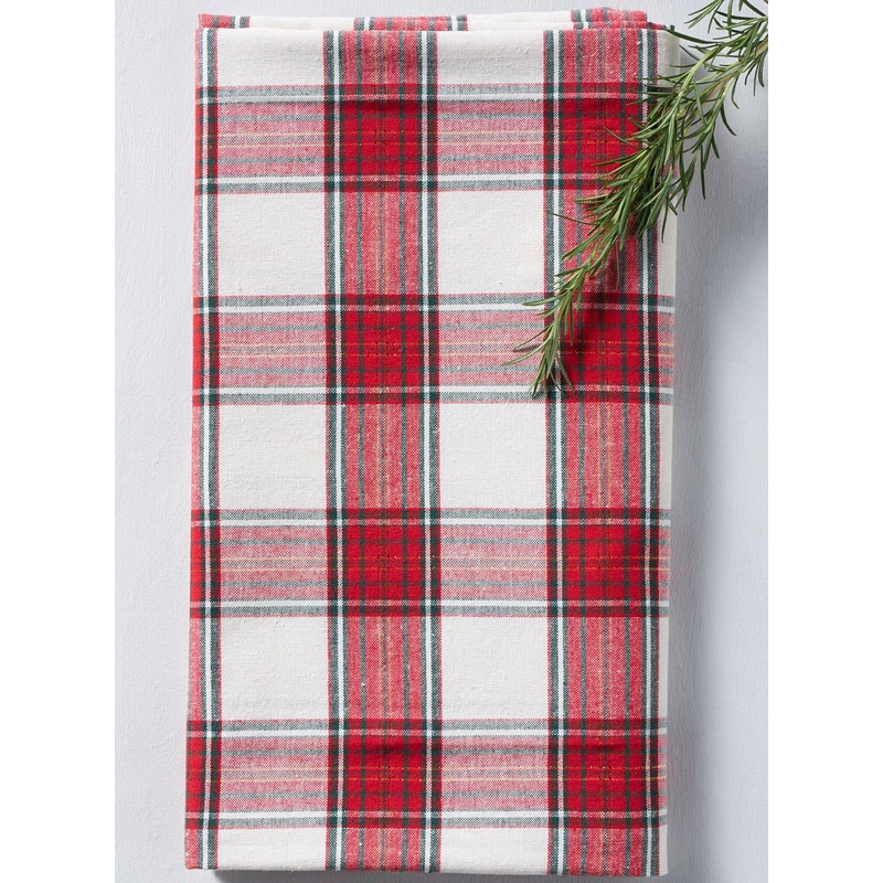 Red and Green Tartan 150x180cm Cotton Christmas Table Cloth