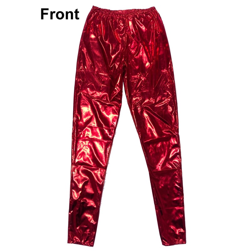 Red Metallic Leggings Womens – Size XSmall