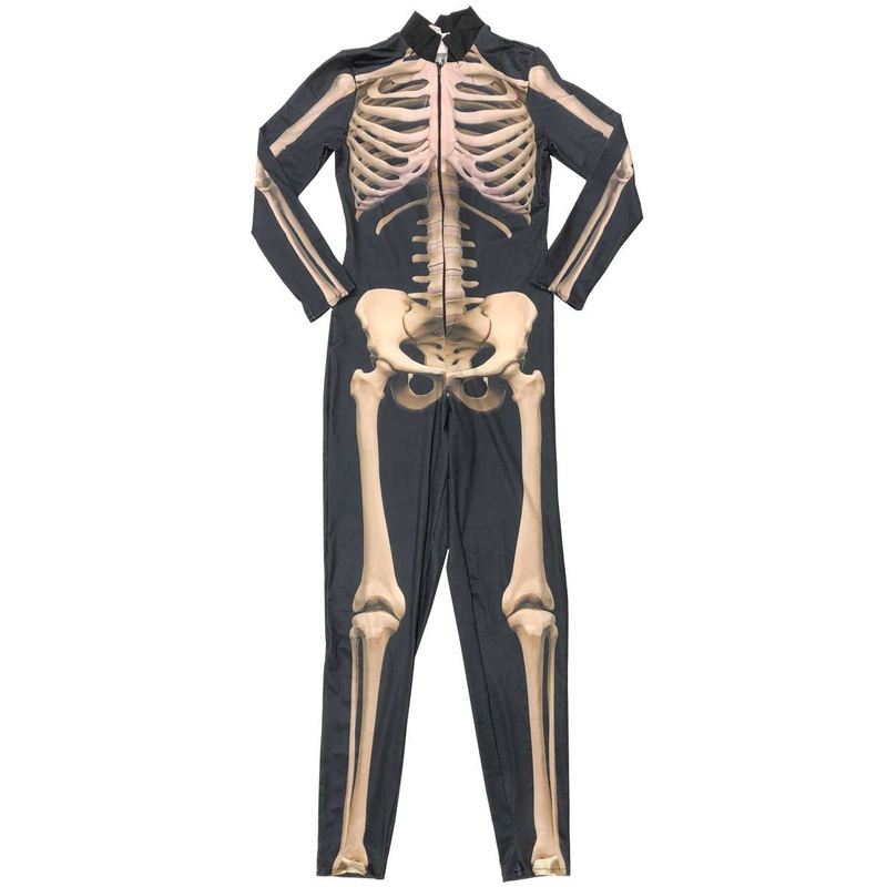 Skeleton Jumpsuit Womens Costume – Size Small