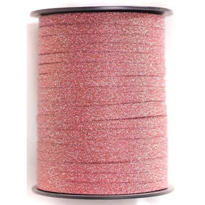Burgundy Glitter 227m Long Flat Curling Ribbon