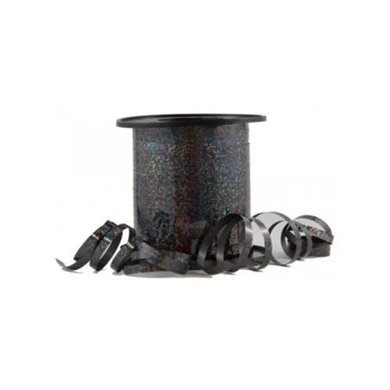 Holographic Black 225cm Long Curling Ribbon
