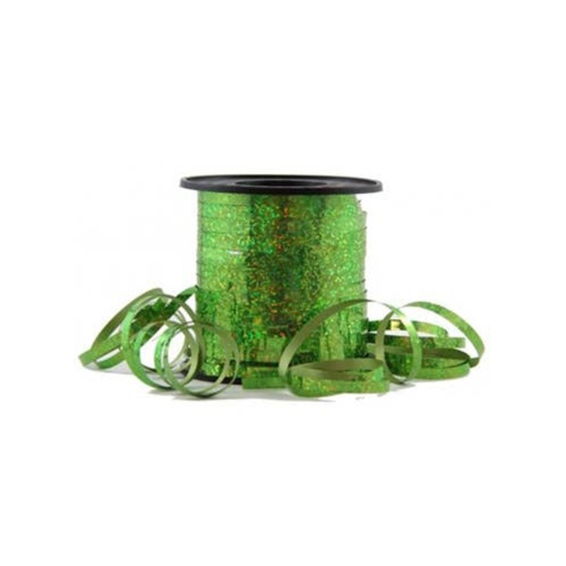 Holographic Lime Green 225cm Long Curling Ribbon