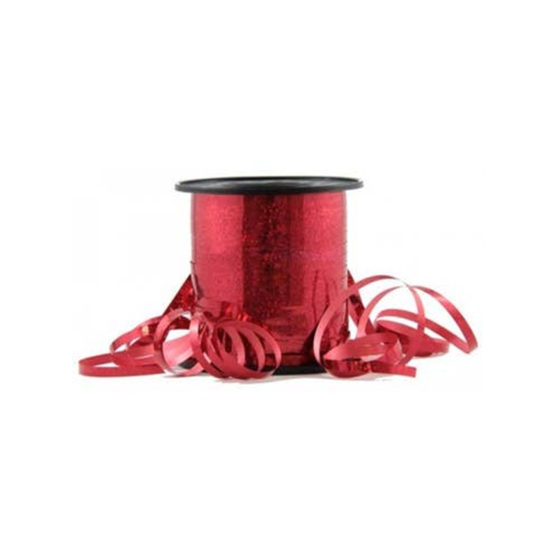 Holographic Red 225cm Long Curling Ribbon