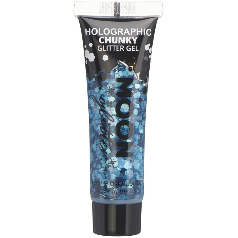Moon Glitter Holographic Blue Chunky Glitter Gel